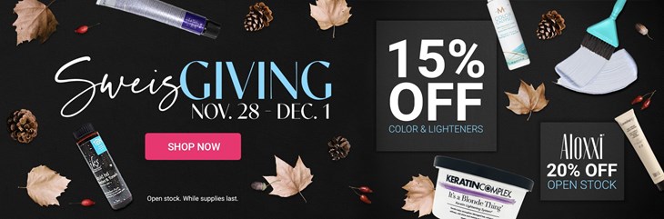 Sweis Giving Color Sale (11/28 – 12/1)