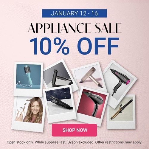 Appliance Sale: 10% Off (1/12–1/16)