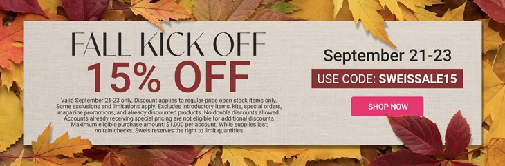 Fall Kick Off Sale (September 21-23)