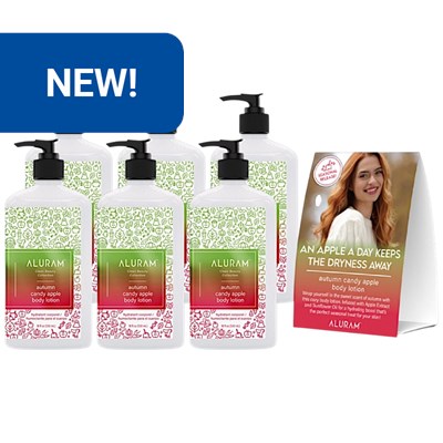 Aluram autumn candy apple body lotion kit 7 pc.