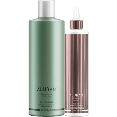 Aluram curl shampoo and high shine bundle 2 pc.