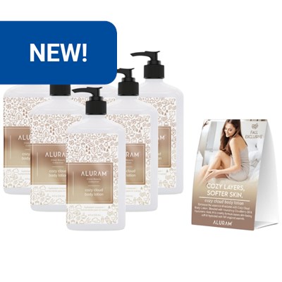 Aluram Buy 5 cozy cloud body lotion, Get 1 tester & tent card FREE! 7 pc.