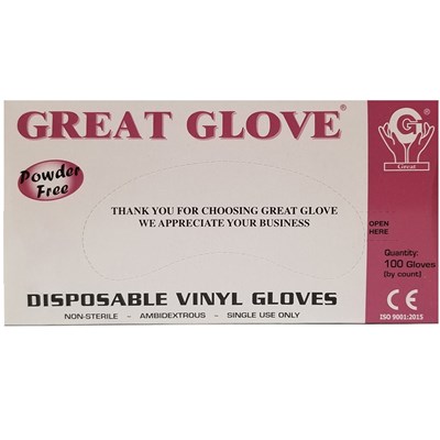 DNM Vinyl Gloves - 100 ct. Large