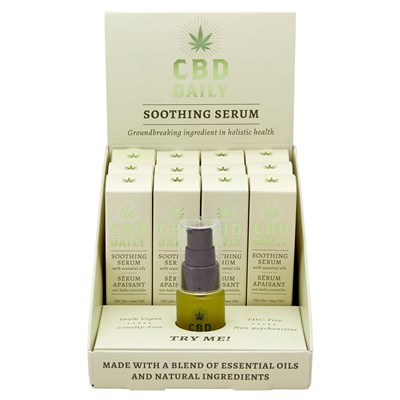 Earthly Body CBD Original Strength Soothing Serum Display 12 pc.