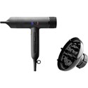 Elchim 8th Sense Black Anemos Dryer and Diffuser Bundle 2 pc.