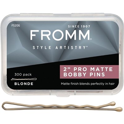 Fromm 2 inch Pro Matte Bobby Pins - Blonde 300 pk.