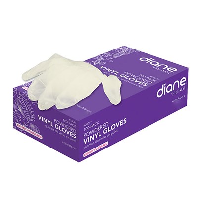 Diane Powdered Vinyl Gloves - 100 ct Medium