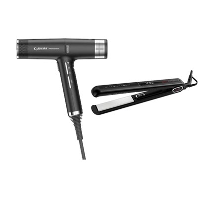 gama.professional Buy iQ3 perfetto Dryer - Black, Get Flat Iron FREE! 2 pc.