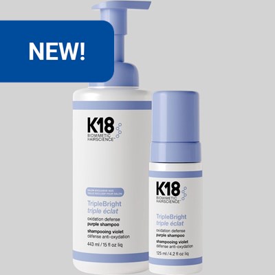 K18 New TripleBright purple shampoo