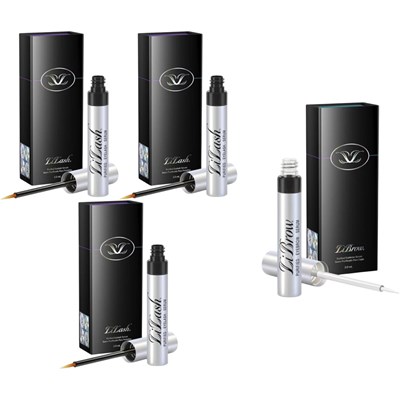 LiLash Buy 3 Purified Eyelash Serum, Get 1 LiBrow Purified Eyebrow Serum FREE! 4 pc.