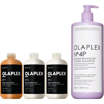 OLAPLEX Buy 1 BOND BUILDING SALON KIT, Get 1 Nº.4P BLONDE ENHANCER TONING SHAMPOO Liter FREE! 2 pc.