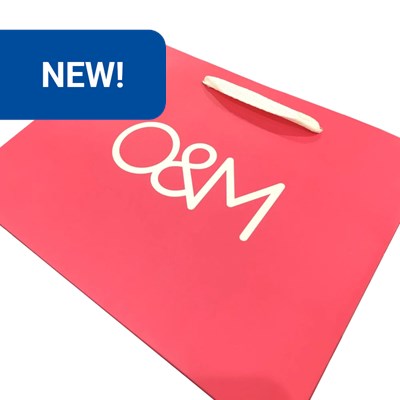 O&M Small Pink Bag - Ribbon Handle