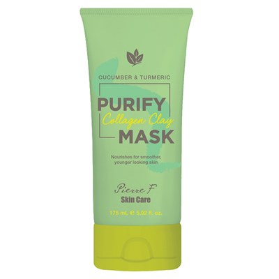 Pierre F ProBiotics Purify Collagen Clay Mask Cucumber Turmeric 5.9 Fl. Oz.