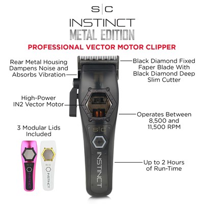 StyleCraft Instinct Metal Professional Hair Clipper with IN2 Vector Motor