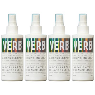 Verb Buy 3 glossy shine spray with heat protection, Get 1 FREE! 4 pc.